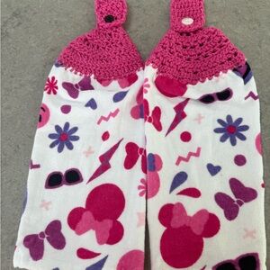 Human Made Pink and White Kitchen Towels